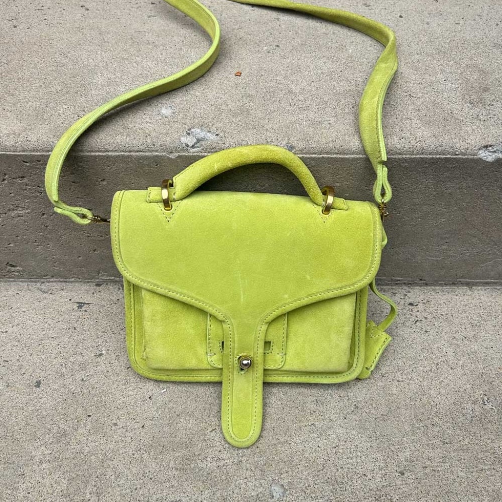 OPENING CEREMONY CROSSBODY SUEDE BAG